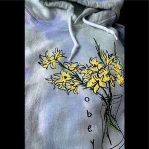 Obey Poison II Lavender & Green Tie Dye Hoodie